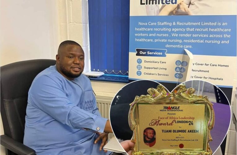 Nova Care CEO, Tijani Olumide Bags ‘Face of London 24’ Award