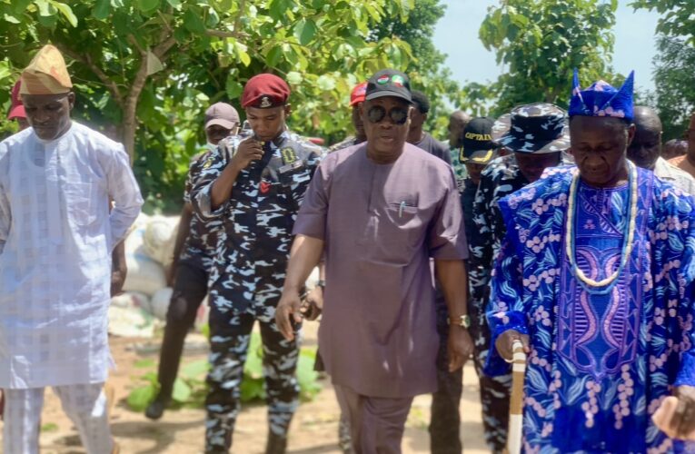 PHOTOS: Oyo Deputy Gov leads clearance operation against illegal miners