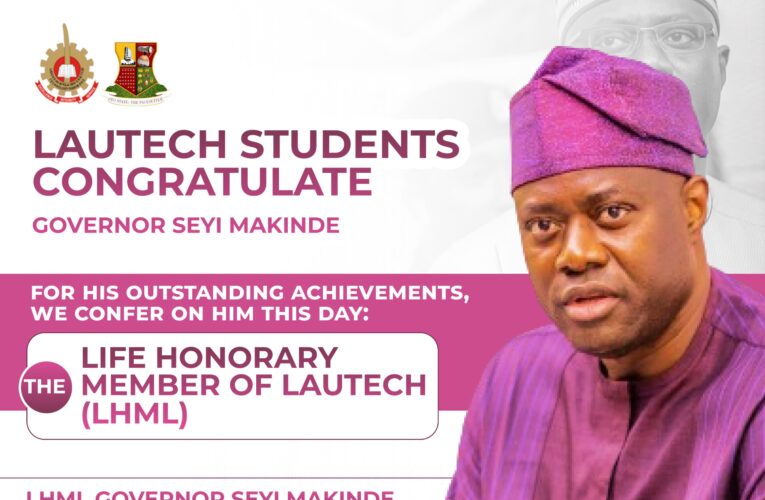 LAUTECH Students Crown Governor with Rare Lifetime Honour for Youth-Friendly Policies