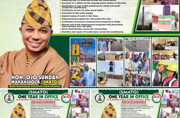 SMATO Celebrates One Year in Office with Major Development Milestones in Ogooluwa/Surulere Federal Constituency