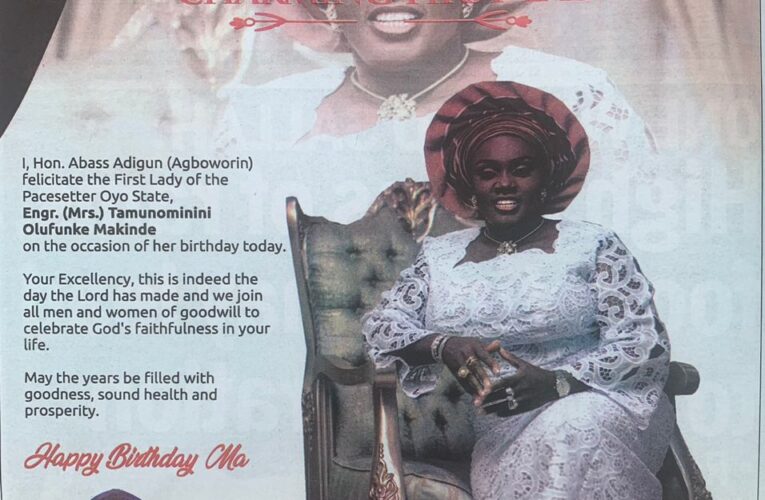 Agboworin Fetes Oyo First Lady, Tamunominini Makinde, On Birthday Anniversary
