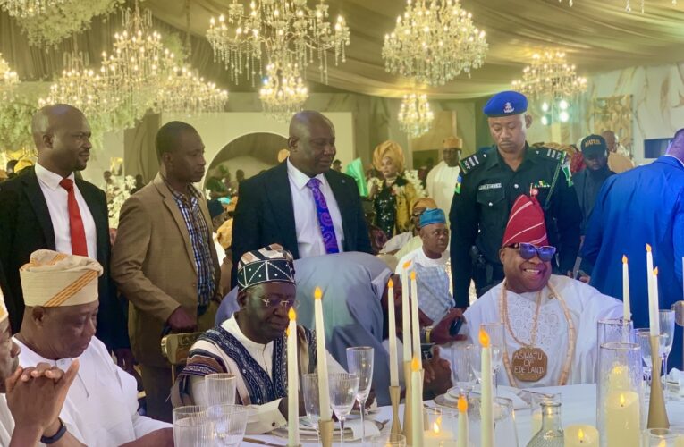 PHOTOS: Oyo, Ogun, Lagos, Abia, Edo, Akwa Ibom Govs, Obasanjo, Tinubu, others attend Davido’s wedding in Lagos 