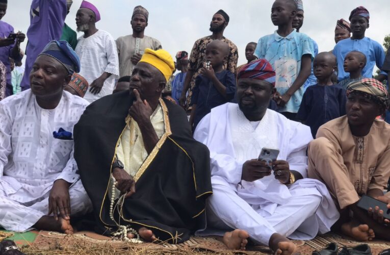 PHOTOS: Afonja observes Eid prayers in Ogbomoso, urges residents to live life of sacrifice 