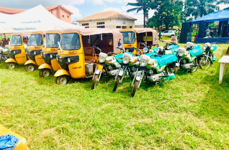 Jubilation As Reps Member, Ibrahim Isiaka’ Empowers Constituents, Gives Out Bikes, Tricycles, Grinding Machines, Others 