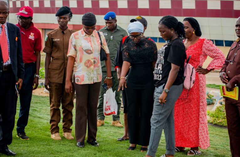 Commissioner for Youth and Sports, Adegoke Inspects Ongoing Pitch Maintenance, Sports Facilities at Adamasingba Stadium