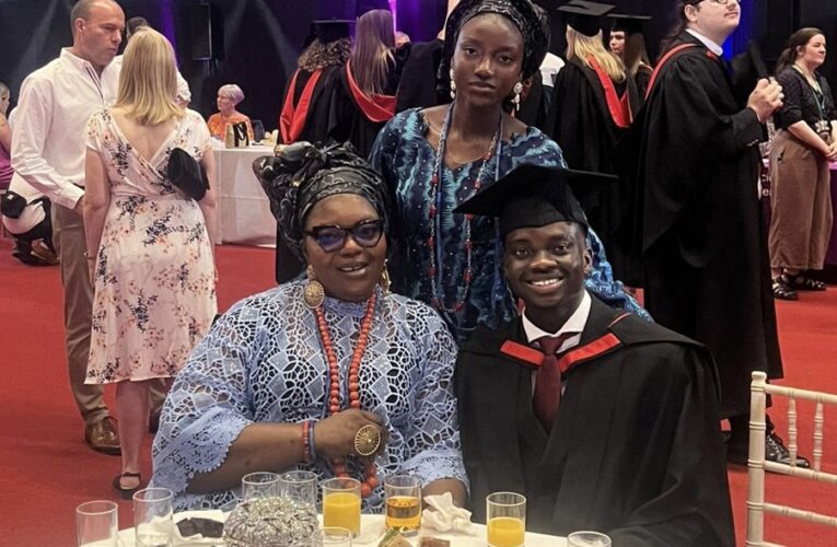 Oyo born market leader’s son, Tohyeeb Nurudeen graduates with first class in UK