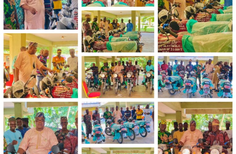 Irepo LG Chairman, Olayiwola Donates Motorcycles to Vigilantes to Combat Insecurity