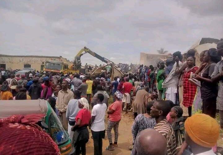 PHOTOS: Tears As School building Collapses On Students Writing Exams