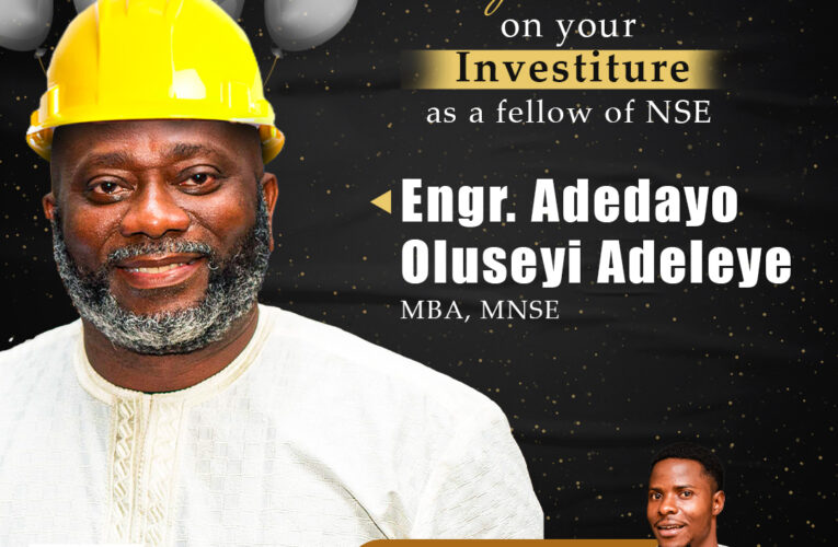 Oyo Youth Parliamentarian, Ojo Congratulates Ex-Makinde’s aide – Seyi Adeleye on Conferment of Fellowship, NSE