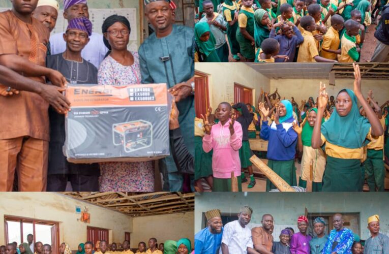 Educational Support: Dr. GLORIOUS Donates Power Generator to Amuloko Community Grammar School