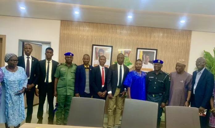 PHOTOS: Oyo Acting Gov decorates his excort commander, Adekunle Odejimi with new rank