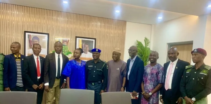 PHOTOS: Oyo Acting Gov decorates his excort commander, Adekunle Odejimi with new rank