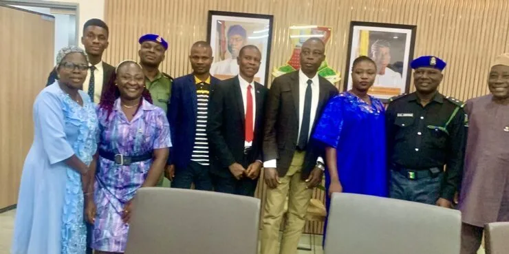 PHOTOS: Oyo Acting Gov decorates his excort commander, Adekunle Odejimi with new rank