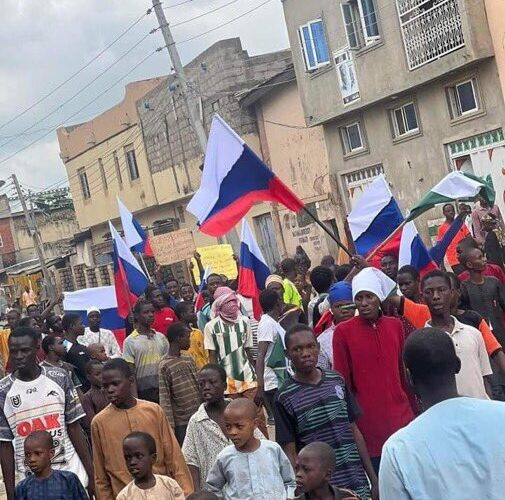 Protesters Storm Kano Streets With Russian Flags