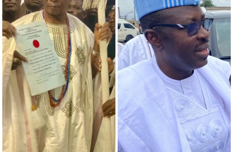 Arapaja Congratulates Oba (Senator) Rashidi Ladoja on His Elevation to Crown Wearing Oba