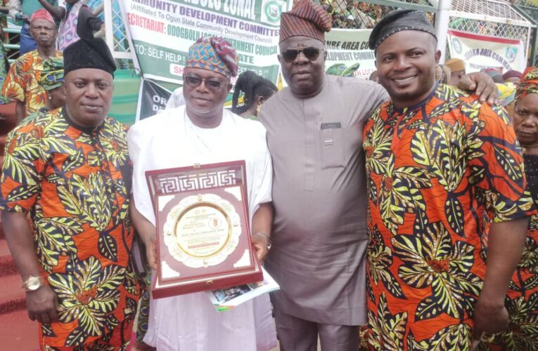 Rep. Member, Rt. Hon. Ibrahim Isiaka Bags Selfless Service Awards From Ogun State Community Development Council 