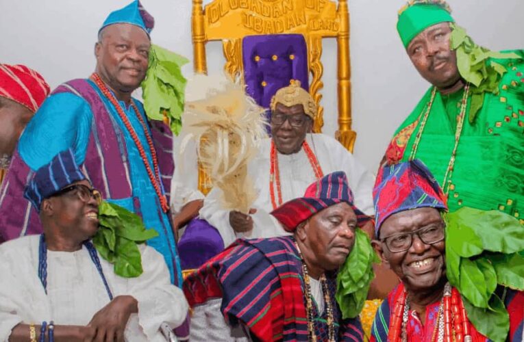 Aare of Ibadanland, De-Damak Felicitates Newly Elevated Obas, Chiefs By The Olubadan