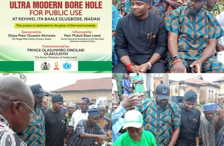 Excitement As NICHE Development Foundation Commission Ultra Modern Borehole For Ita Baale Olugbode And Ajigbaye Odinjo Community
