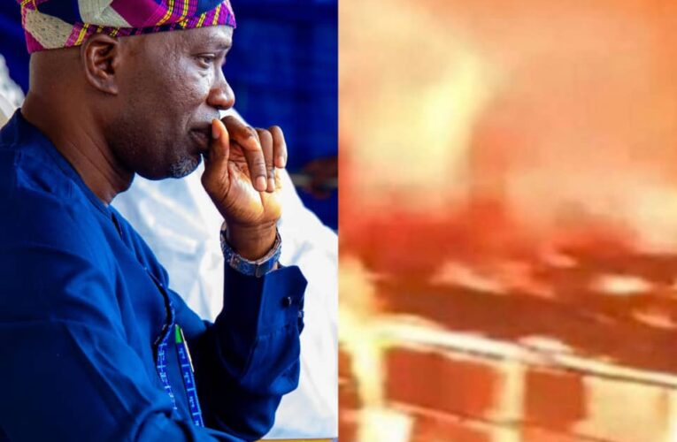 Agboworin commiserates With victims of Oranyan market inferno over loss  