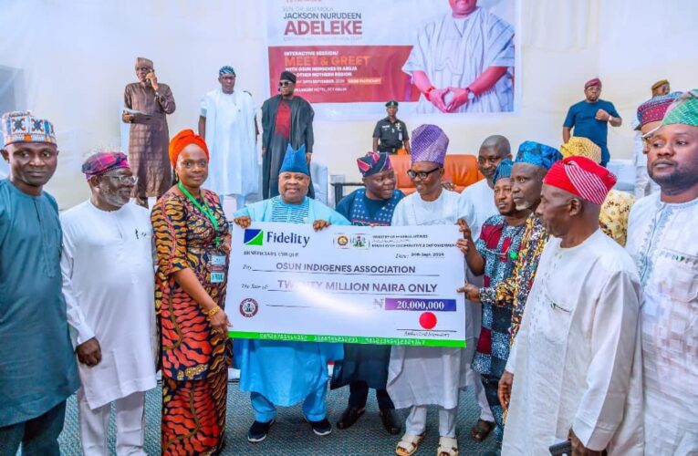 Governor Adeleke Hosts Osun Indigenes in Abuja, Presents Multi-Million Naira Cooperative Cheques to Associations