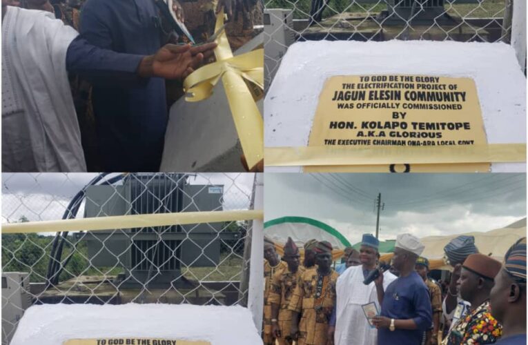 Ona Ara LG Chair, Dr. Temitope GLORIOUS Commissions Transformer in Jagun Elesin Community