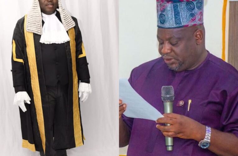 Oyo majority leader, Sanjo Adedoyin congratulates Tunji Ogunrinde on elevation to SAN