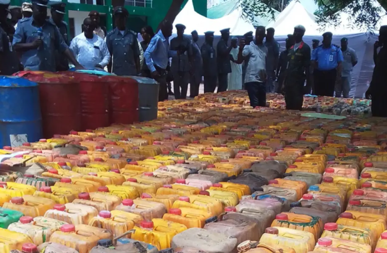 Nigerian Customs Intercepts Smuggled 94,550 Litres of Petrol to Cameroon, Auction To Nigerians At N630