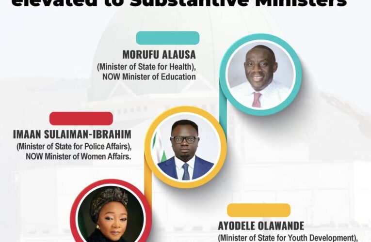 Cabinet Reshuffle: ‘junior’ Ministers Tinubu Elevated To Substantive Ministers