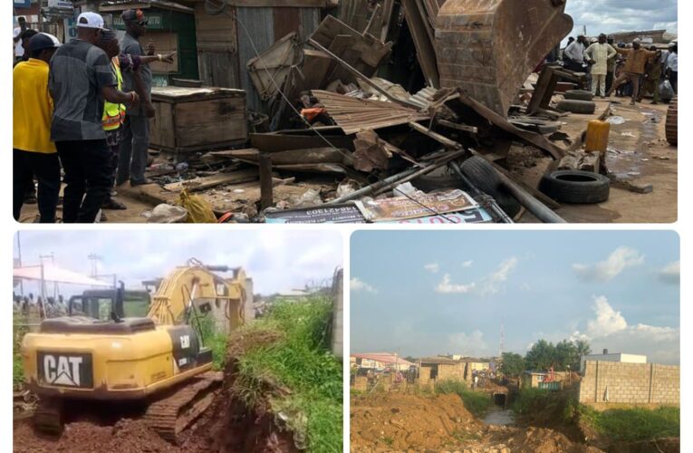 Flooding: Akeem Olatunji Demolishes Structures On Waterways, Vacates Destitute, Street Beggars On Akala Way