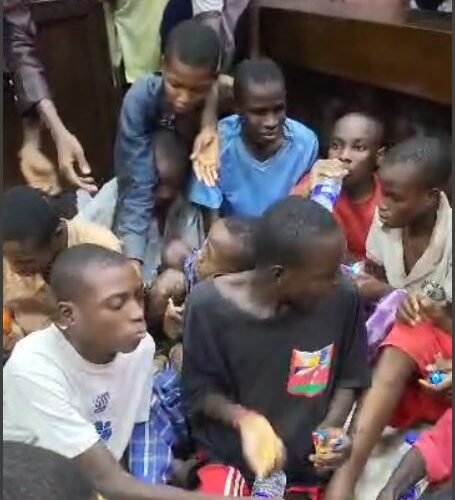 PHOTOS: Malnourished #endbadgovernance Protesters Fed Biscuits, Water In Abuja Court