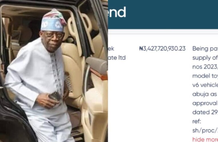 Tinubu Presidency Spends N5.1billion On Purchase Of Another 26 Vehicles To State House