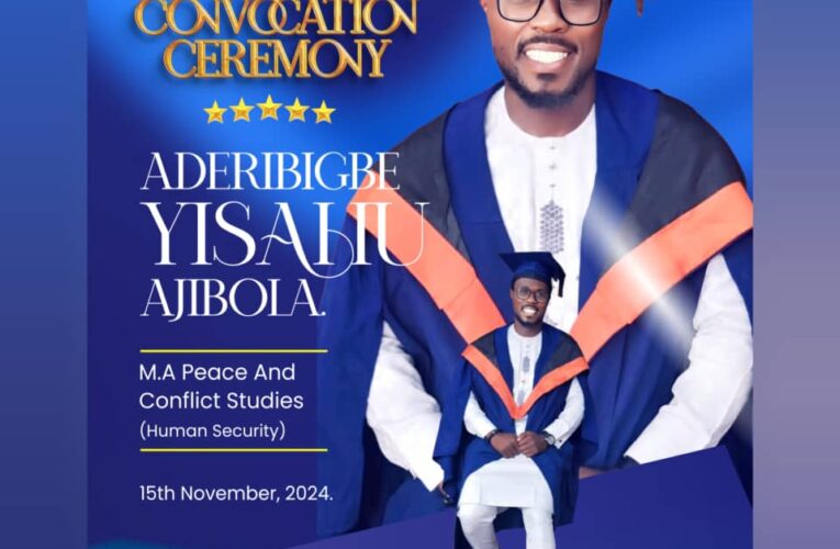 Convocation: Aderibigbe Yisahu Busari Expresses Heartfelt Gratitude To Well-Wishers