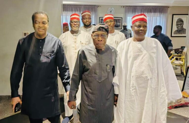 NNPP Ex-Presidential Candidate, Kwankwaso Visits Obasanjo In Abeokuta Over Political Future
