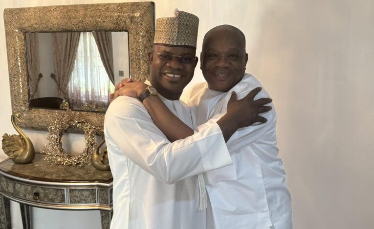 “Former Kuje residents”— Nigerians react as Yahya Bello visits Orji-Uzor Kalu 