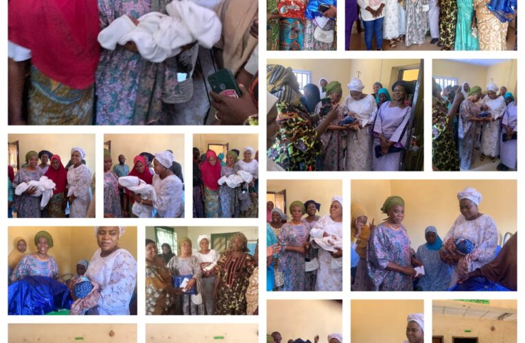 Irepo LG First Lady, Alhaja Idiat Olayiwola, Visits PHCs to Celebrate Babies of the Year, Presents Gifts and Cash As Support