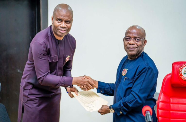 Governor Otti Swears In Edo-Born Benson Ojeikere As Abia Head Of Service (Photo) 