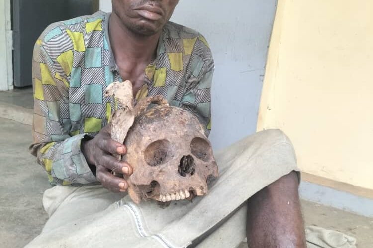 So-Safe Corps Apprehends Ex-Convict With Human Skull In Ogun 