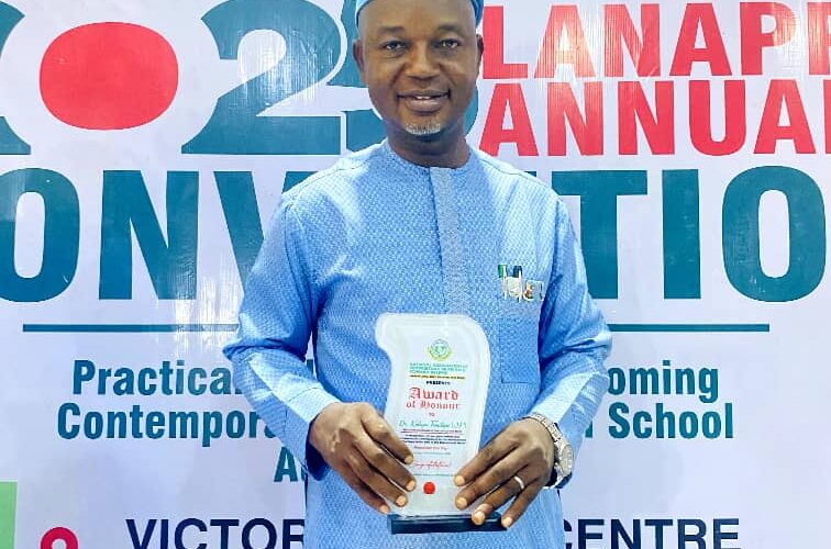NAPPS Lagelu Honours Ona Ara LG Chairman, Dr. Temitope GLORIOUS, at 2025 Annual LANAPPS Convention