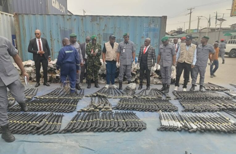 PHOTOS: Customs Hands-Over Seized Massive Arms, Ammunition In Lagos 