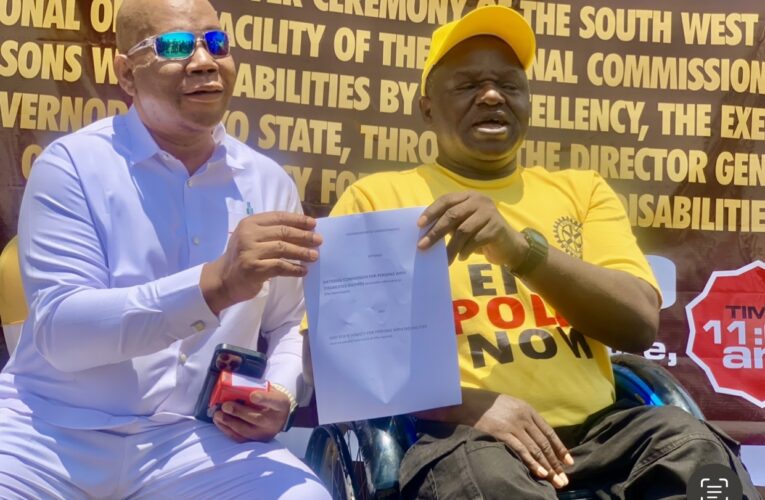 National Commission: Makinde hands-over Southwest Zonal Office to enhance support for Persons with Disabilities