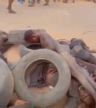 Mob Sets Over 10 People Ablaze After Being Found With Guns In Edo (Photos) 