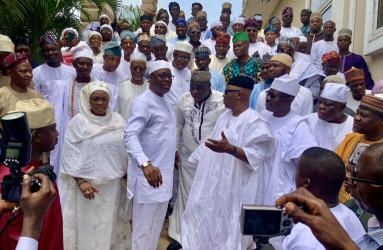 PHOTOS: Oyo Deputy Gov, Ladoja, others observe Eid-el-fitr prayer in Ibadan