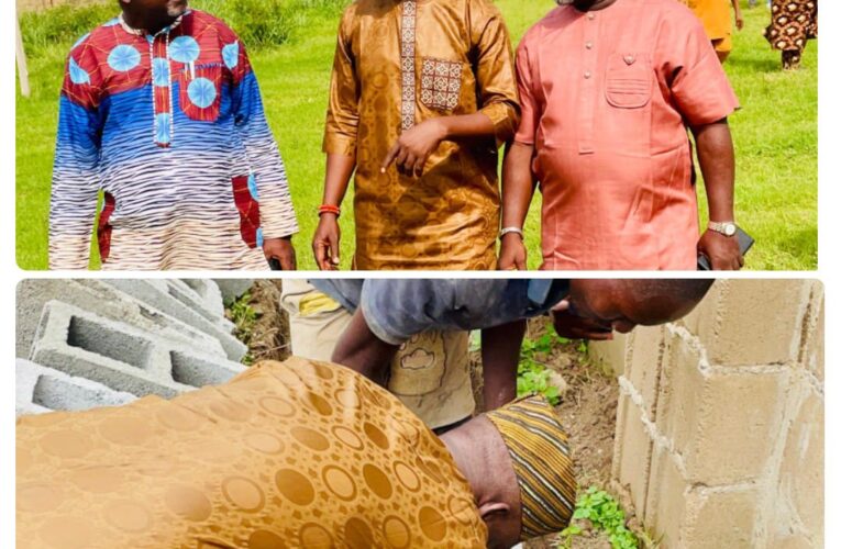 Olatunji Lays Foundation for Construction of Amotekun Office in Oluyole
