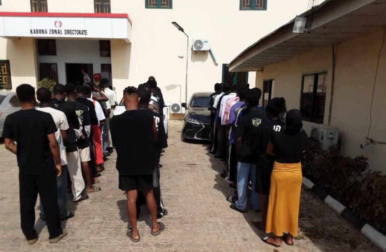 PHOTOS: EFCC Arrests 40 Suspected Internet Fraudsters 