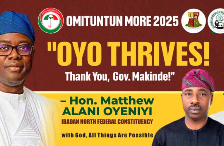 Six-Year-Anniversary: Makinde’s Leadership a Game-Changer for Oyo State – Hon. Oyeniyi Matthew*