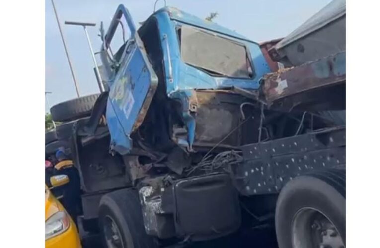 20-ft container falls, kills two dispatch riders in Lagos