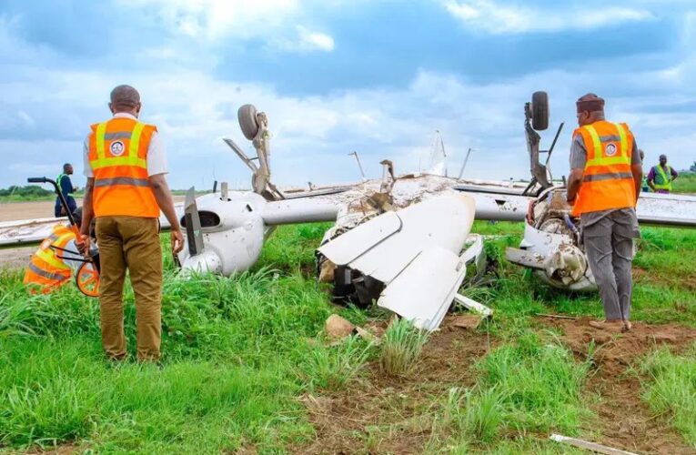 NSIB Begins Probe Into Ilorin Aircraft Crash-Landing, Recover Data Card (Photo)