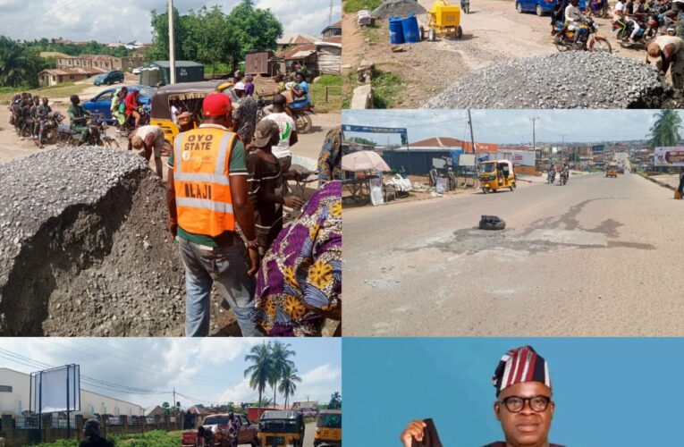 Again, Jubril Dotun Sanusi Embarks on Concrete Rehabilitation of Ariyo-Akanran Road