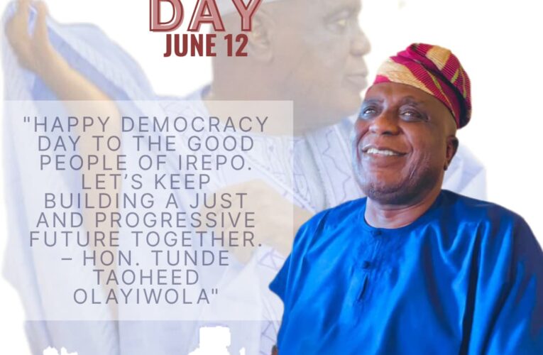 “Support the Present Administration for Irepo’s Progress” – Olayiwola Charges Residents on Democracy Day