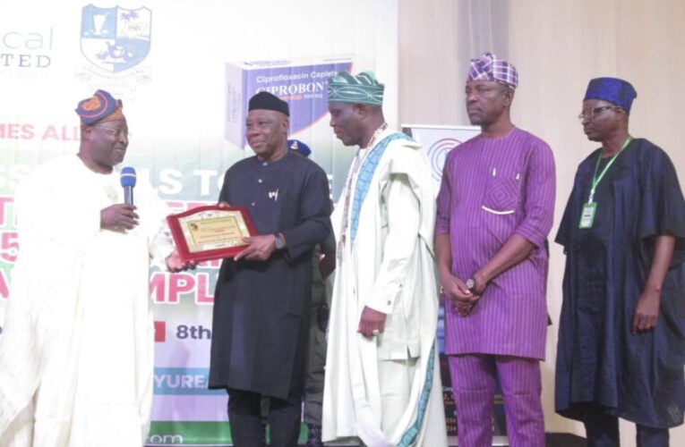 Oyo Gov decorated as Grand Patron of Pharmaceutical society 